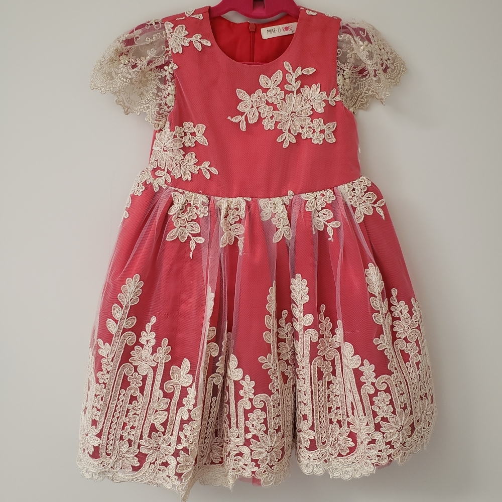 MaeLi Rose lace dress 4t